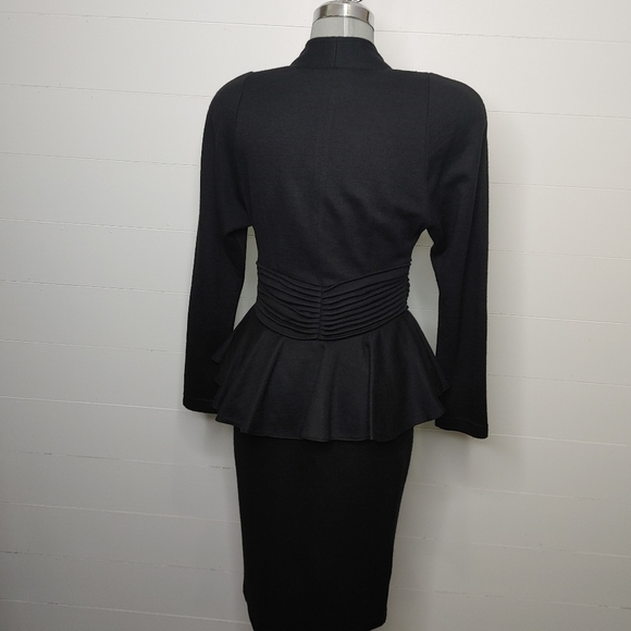 Vintage Dona Daphne wool peplum dress size 6 - Picture 6 of 16